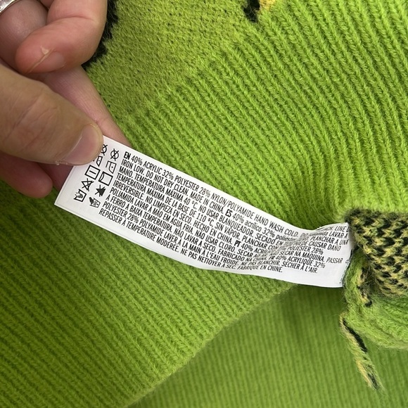 Forever 21 - Happy Times Green With Yellow Smiley Faces Knit Vest Size Small - Picture 8 of 9